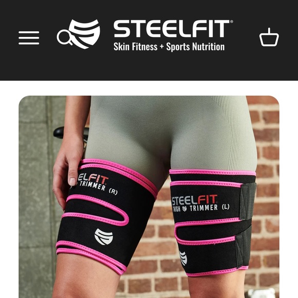 NIB- SteelFit adjustable thigh trimmers- works likes a waist trainer but on legs - Picture 2 of 4